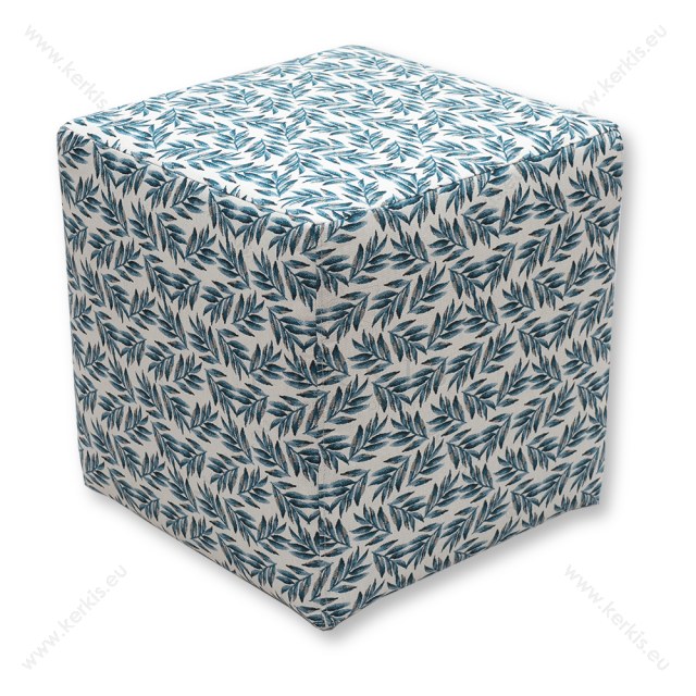 Σκαμπό κύβος μπλε ελιά
