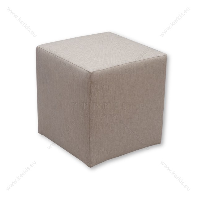 Σκαμπό κύβος μπεζ άμμου