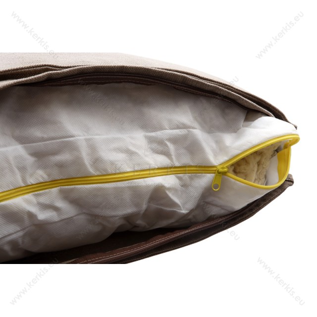 Η εσωτερική θήκη της μαξιλάρας δαπέδου διαθέτει φερμουάρ, για ανανέωση του εσωτερικού υλικού αν χρειαστεί!