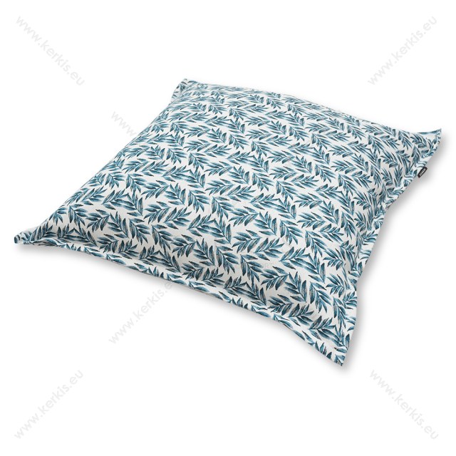 Μαξιλάρα δαπέδου "Λυδία" μπλε φύλλα ελιάς. 70x70εκ. Μαξιλάρα δαπέδου "Λυδία" μπλε φύλλα ελιάς. 70x70εκ.