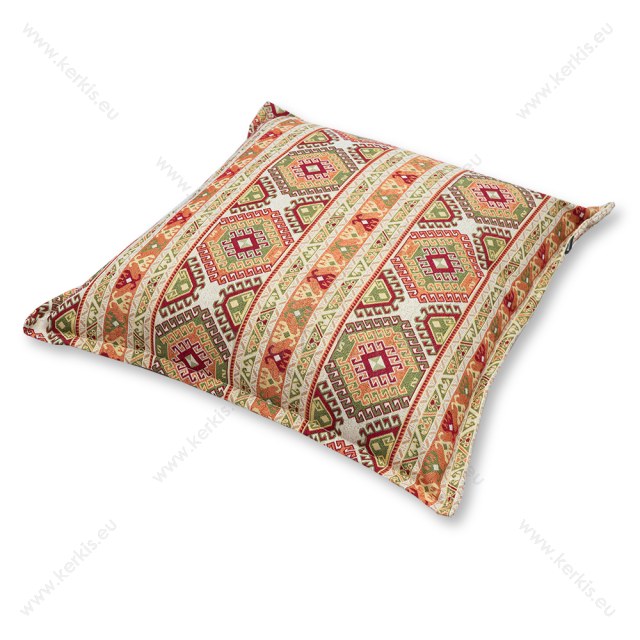 Μαξιλάρα δαπέδου "Λυδία" boho ρόμβοι σε μπεζ φόντο  Μαξιλάρα δαπέδου "Λυδία" boho ρόμβοι σε μπεζ φόντο