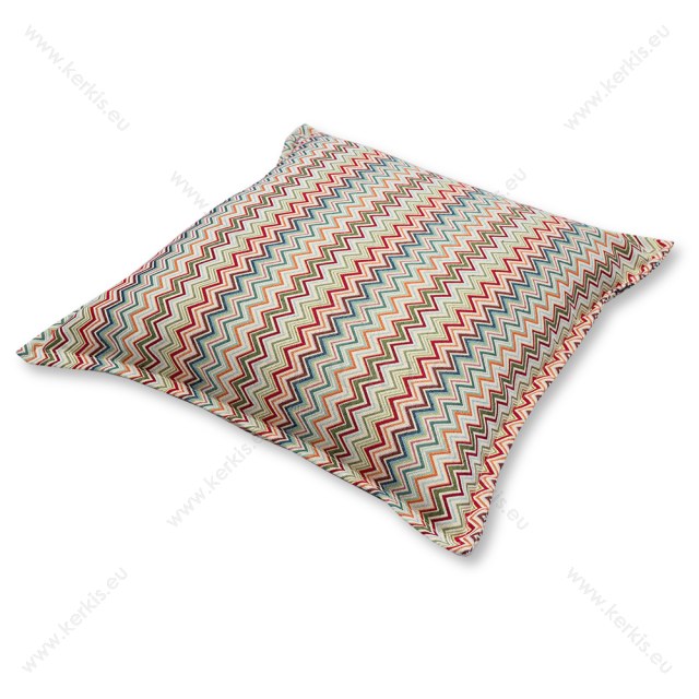 Μαξιλάρα δαπέδου "Λυδία" boho ζικ ζακ. 70x70εκ. Μαξιλάρα δαπέδου "Λυδία" boho ζικ ζακ. 70x70εκ.