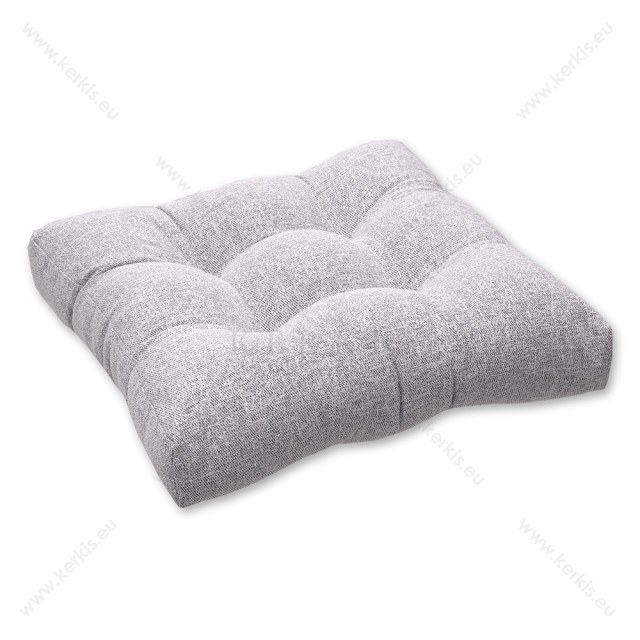 Μαξιλάρι δαπέδου με διακοσμητικά κουμπιά Γκρι ανοιχτό - ROM