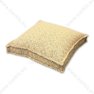 Μαξιλάρα δαπέδου κίτρινος ρόμβος με διακοσμητική ραφή Μαξιλάρα δαπέδου κίτρινος ρόμβος με διακοσμητική ραφή