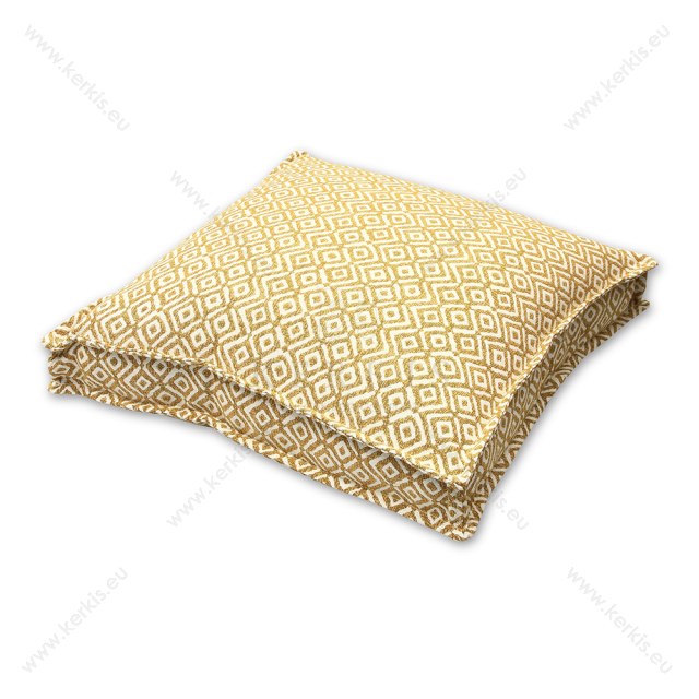 Μαξιλάρα δαπέδου κίτρινος ρόμβος με διακοσμητική ραφή Μαξιλάρα δαπέδου κίτρινος ρόμβος με διακοσμητική ραφή