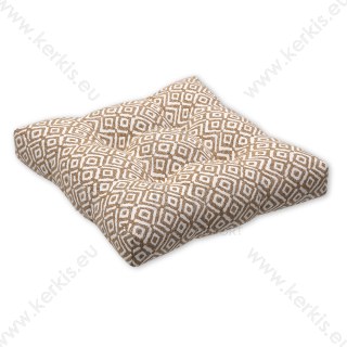 Μαξιλάρι δαπέδου Καφέ ρόμβος με διακοσμητικά κουμπιά Μαξιλάρι δαπέδου Καφέ ρόμβος με διακοσμητικά κουμπιά