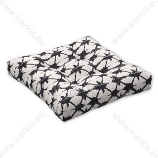 Μαξιλάρι δαπέδου Μαύρο splash με διακοσμητικά κουμπιά Μαξιλάρι δαπέδου Μαύρο splash με διακοσμητικά κουμπιά