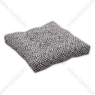 Μαξιλάρι δαπέδου Μαυρος ρόμβος με διακοσμητικά κουμπιά Μαξιλάρι δαπέδου Μαυρος ρόμβος με διακοσμητικά κουμπιά