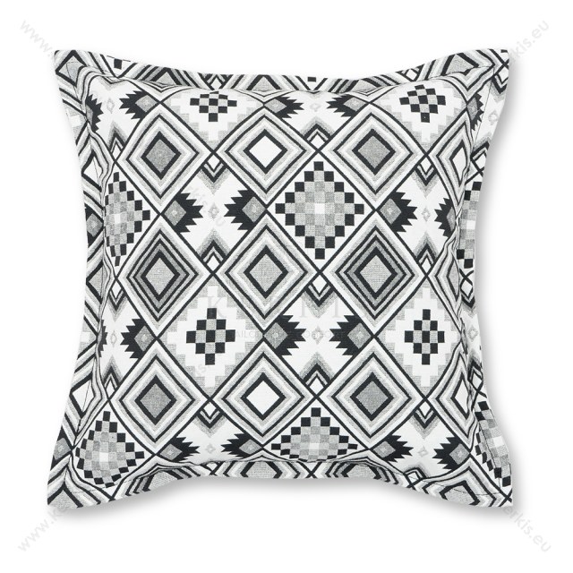 Μαξιλάρι καναπέ διακοσμητικό με ασπρόμαυρα boho σχήματα Μαξιλάρι καναπέ διακοσμητικό με ασπρόμαυρα boho σχήματα