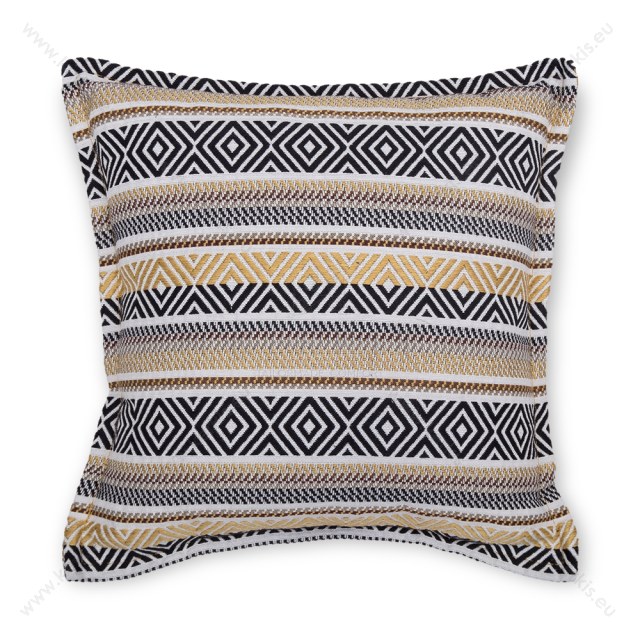 Μαξιλάρι καναπέ διακοσμητικό "Ethnic" κίτρινο - μαύρο Μαξιλάρι καναπέ διακοσμητικό "Ethnic" κίτρινο - μαύρο