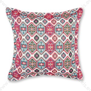 Μαξιλάρι καναπέ διακοσμητικό boho κόκκινοι - γαλάζιοι ρόμβοι Μαξιλάρι καναπέ διακοσμητικό boho κόκκινοι - γαλάζιοι ρόμβοι