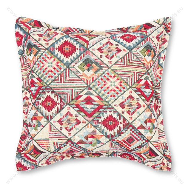 Μαξιλάρι καναπέ διακοσμητικό Κόκκινος boho ρόμβος  Μαξιλάρι καναπέ διακοσμητικό Κόκκινος boho ρόμβος