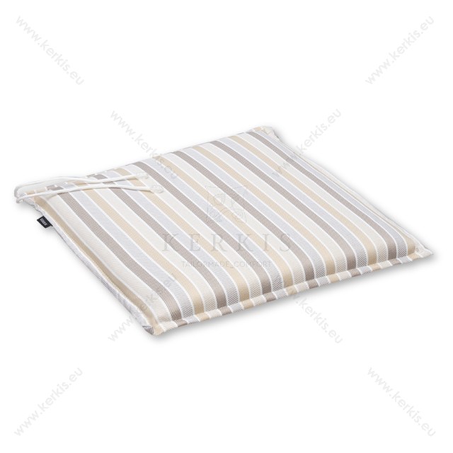 Μαξιλάρι καρέκλας για εξωτερικούς χώρος, με ύφασμα από την σειρά SUNNY STRIPES σε μπεζ τόνους.