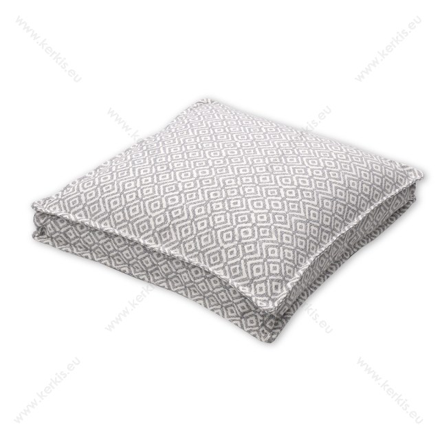 Μαξιλάρα δαπέδου Γκρι ανοιχτό ρόμβος με διακοσμητική ραφή