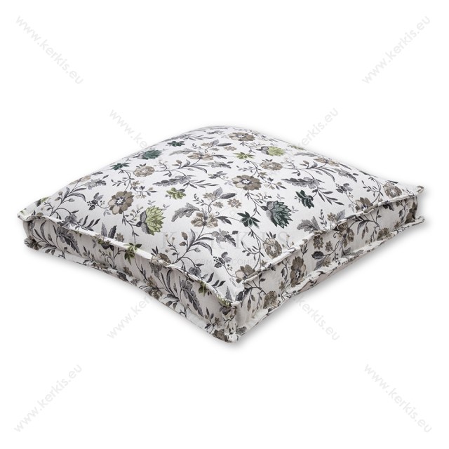 Μαξιλάρα δαπέδου "Κλειώ" λουλούδια Γκρι αποχρώσεις Μαξιλάρα δαπέδου "Κλειώ" λουλούδια Γκρι αποχρώσεις