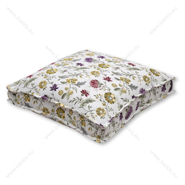 Μαξιλάρα δαπέδου "Κλειώ" λουλούδια σε κίτρινες αποχρώσεις Μαξιλάρα δαπέδου "Κλειώ" λουλούδια σε κίτρινες αποχρώσεις