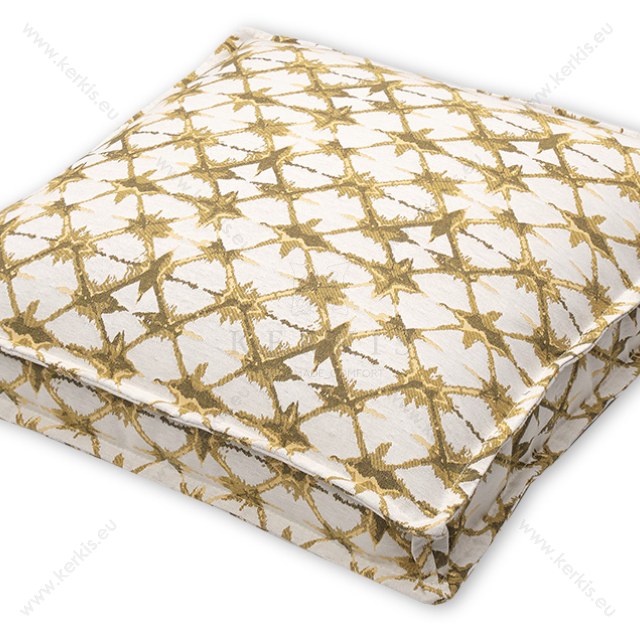 Μαξιλάρα δαπέδου ΚΛΕΙΩ με ύφασμα για εσωτερικούς χώρους και σχέδιο splash σε κίτρινο χρώμα.