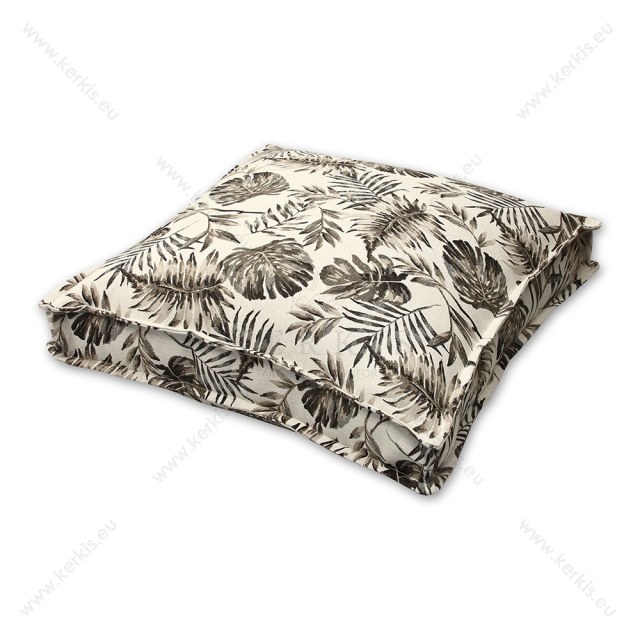 Μαξιλάρα δαπέδου μπεζ floral με διακοσμητική ραφή Μαξιλάρα δαπέδου μπεζ floral με διακοσμητική ραφή