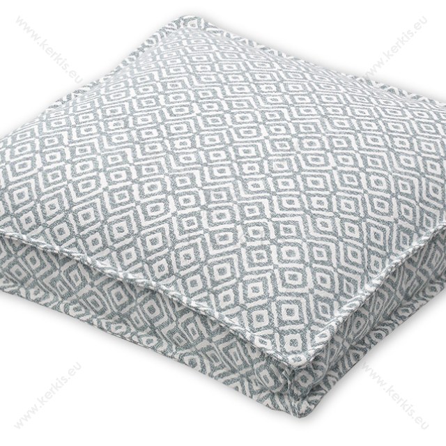 Μαξιλάρα δαπέδου ΚΛΕΙΩ για εσωτερικούς χώρους με σχέδιο ρόμβους σε βεραμάν χρώμα.