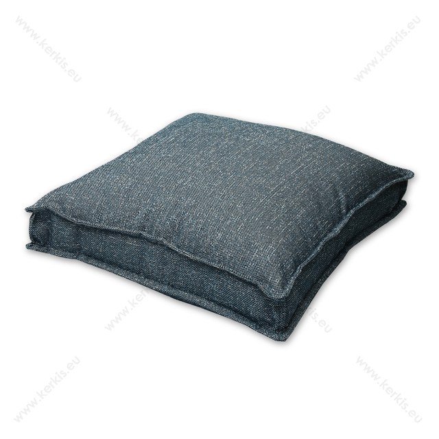 Μαξιλάρα δαπέδου μπλε με διακοσμητική ραφή - LUK