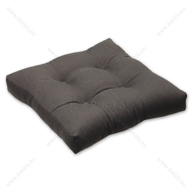 Μαξιλάρι δαπέδου Γκρι-Ανθρακί με κουμπιά διακοσμητικά