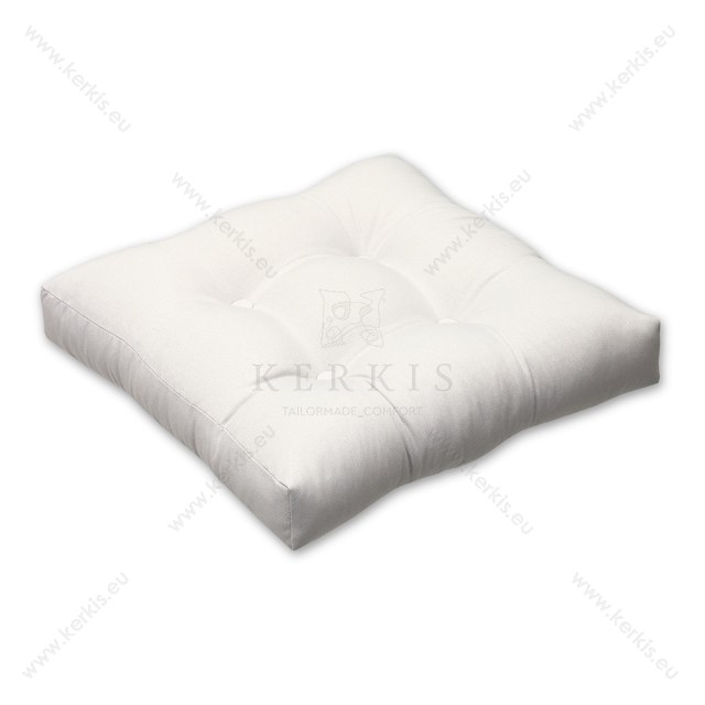 Μαξιλάρι δαπέδου Γκρι ανοιχτό με κουμπιά διακοσμητικά