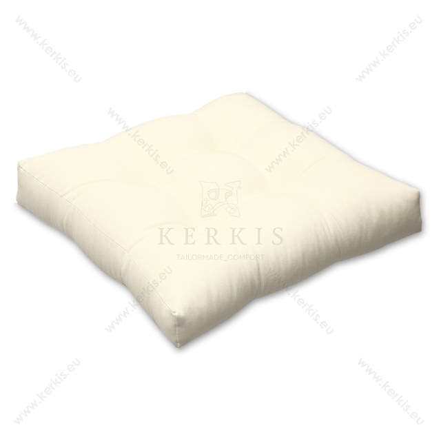 Μαξιλάρι δαπέδου σε χρώμα Εκρού με κουμπιά διακοσμητικά