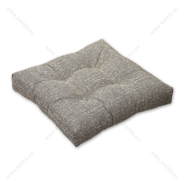 Μαξιλάρι δαπέδου Μπεζ ψάθα με διακοσμητικά κουμπιά