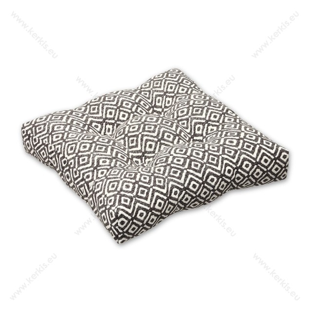 Μαξιλάρι δαπέδου Γκρι ρόμβος με διακοσμητικά κουμπιά Μαξιλάρι δαπέδου Γκρι ρόμβος με διακοσμητικά κουμπιά