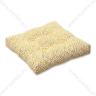 Μαξιλάρι δαπέδου Κίτρινο ρόμβος με διακοσμητικά κουμπιά Μαξιλάρι δαπέδου Κίτρινο ρόμβος με διακοσμητικά κουμπιά