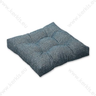 Μαξιλάρια δαπέδου μπλε ψάθα με διακοσμητικά κουμπιά. 45x45x10  Μαξιλάρια δαπέδου μπλε ψάθα με διακοσμητικά κουμπιά. 45x45x10