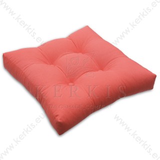 Μαξιλάρα δαπέδου κοραλλί με διακοσμητικά κουμπιά Μαξιλάρα δαπέδου κοραλλί με διακοσμητικά κουμπιά