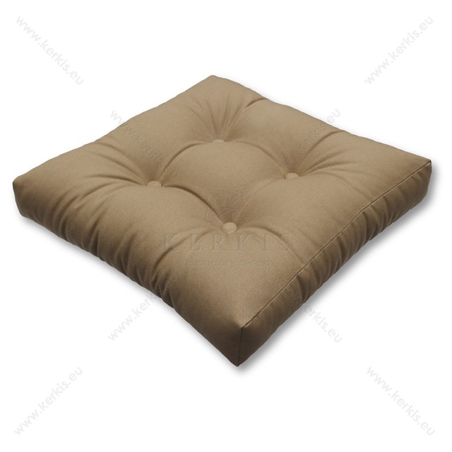 Μαξιλάρα δαπέδου με διακοσμητικά κουμπιά, Πάρος - χακί