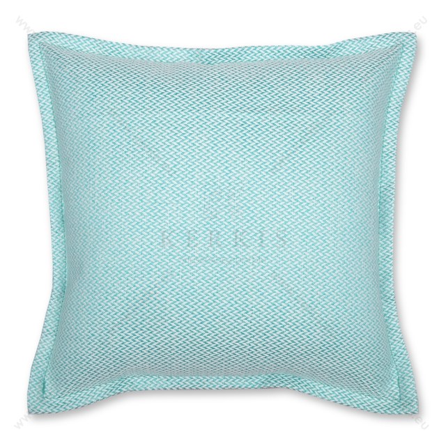 Διακοσμητικό μαξιλάρι σε βεραμάν χρώμα με διακριτικό σχέδιο στην πλέξη, κατάλληλο για χρήση σε εξωτερικούς χώρους.