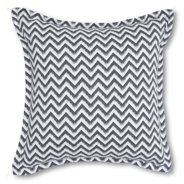 Μαξιλάρι καναπέ διακοσμητικό Γκρι ζικ-ζακ Μαξιλάρι καναπέ διακοσμητικό Γκρι ζικ-ζακ