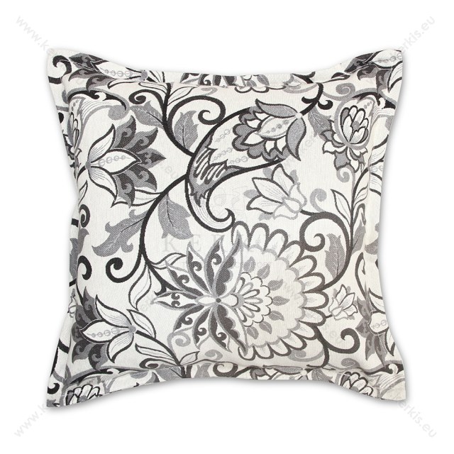 Διακοσμητικό μαξιλάρι σε γκρι χρώμα, κατάλληλο για εσωτερικούς χώρους.