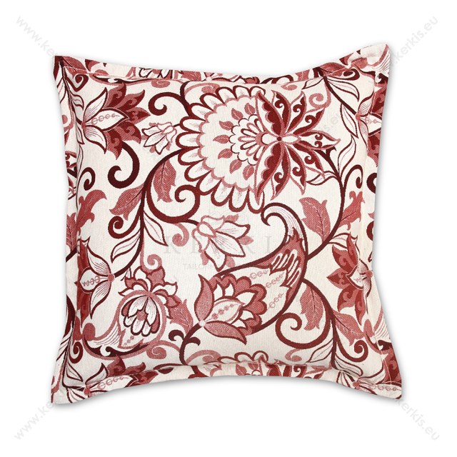 Διακοσμητικό μαξιλάρι floral για εσωτερικούς χώρους σε κόκκινο χρώμα.