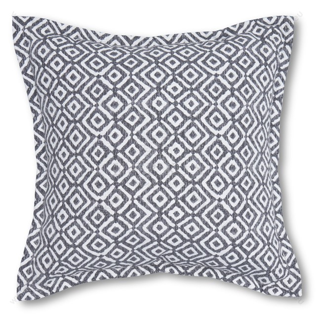 Μαξιλάρι καναπέ διακοσμητικό γκρι ανθρακί ρόμβος Μαξιλάρι καναπέ διακοσμητικό γκρι ανθρακί ρόμβος
