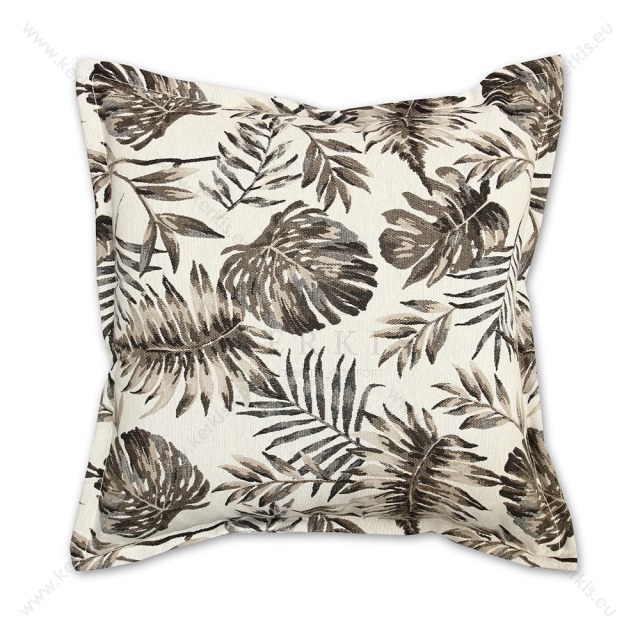 Διακοσμητικό μαξιλάρι με φύλλα, κατάλληλο για εσωτερικούς χώρους σε μπες χρώμα.