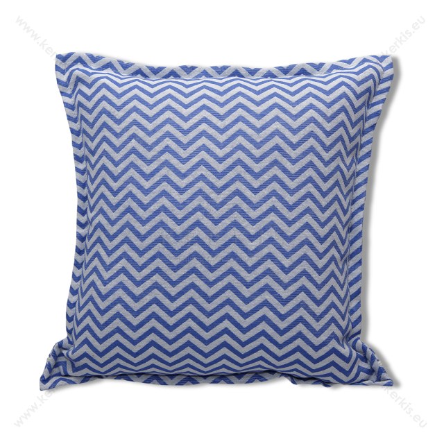 Μαξιλάρι διακοσμητικό ζικ ζακ μπλε Μαξιλάρι διακοσμητικό ζικ ζακ μπλε
