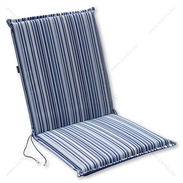 Μαξιλάρι κήπου με πλάτη σε χρώμα Μπλε με ρίγες Μαξιλάρι κήπου με πλάτη σε χρώμα Μπλε με ρίγες