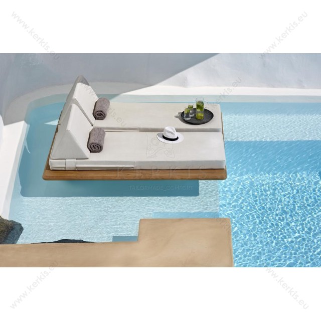 Day bed με δερματίνη Marine Professional Outdoor και κεφαλάρι με ιμάντες για δέσιμο