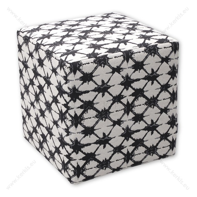 Κύβος - σκαμπό, κατ΄αλληλος για χρήση σε εσωτερικό χώρο σε μαύρο χρώμα.