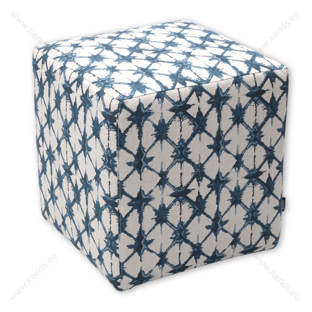 Σκαμπό κύβος μπλε splash