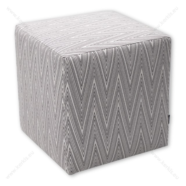 Σκαμπό κύβος μαύρες γραμμές Σκαμπό κύβος μαύρες γραμμές