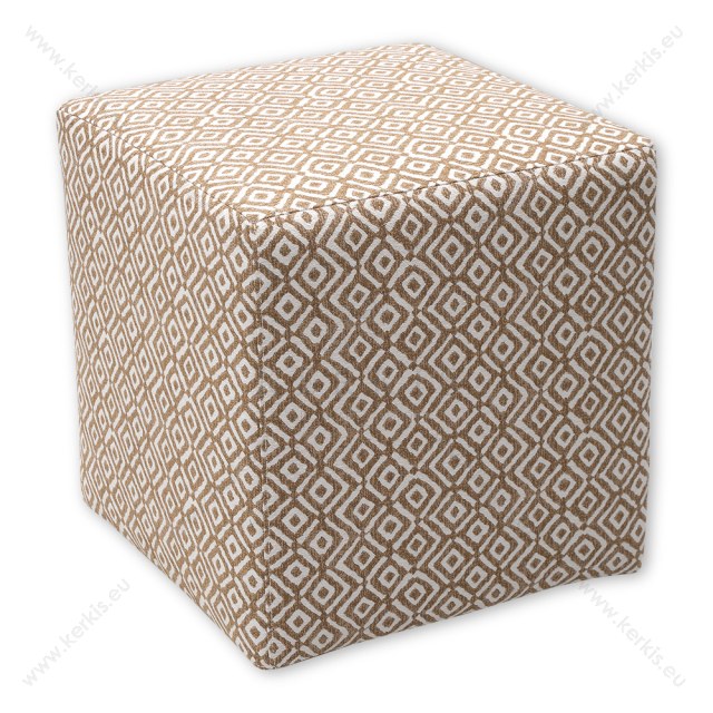 Σκαμπό κύβος καφέ ρόμβος