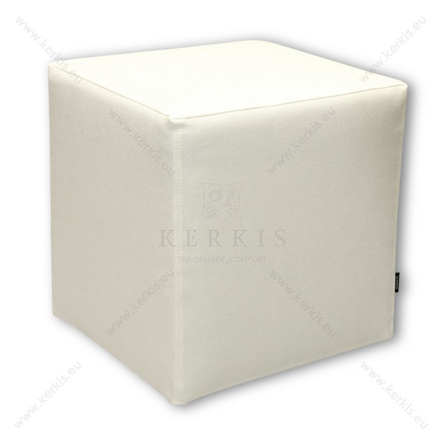 Σκαμπό κύβος λευκός Σκαμπό κύβος λευκός