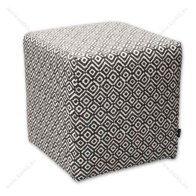 Κύβος - σκαμπό με ρόμβους σε γκρι σκούρο χρώμα. Κατάλληλο μόνο για εσωτερικούς χώρους.