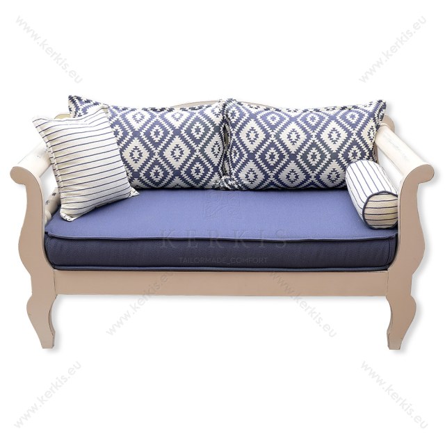 Μαξιλάρια καναπέ - πάγκου με υφάσματα εξωτερικών χώρων.