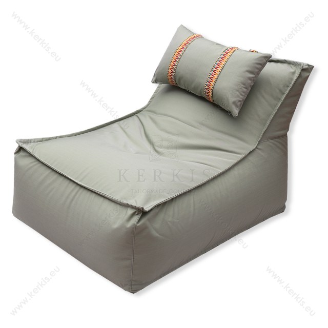 Πουφ "Άτλας plus" με προσαρμοσμένο προσκέφαλο για μεγαλύτερη άνεση από την Kerkis Tailormade Comfort σε "olive" χρώμα